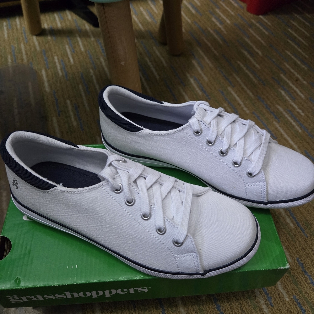 Grasshoppers White Athletic Shoes